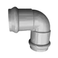 Изображение товара Отвод НПВХ Дн110 угол 90 градусов Ру10 двухраструбный