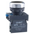 Изображение товара Кнопка нажимная CHINT NP8-11BN/2 плоская, с самовозвратом, контакты 1НЗ + 1НО, IP65, цвет – черный