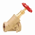 Изображение товара Клапан запорный Cimberio 62CRNL 1 1/4″ Ду32 Ру20 внутренняя резьба, с наклонным штоком, с пружинным обратным клапаном и сливным краном, корпус - латунь CR