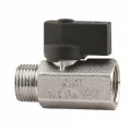 Изображение товара Кран шаровой Cimberio CIM 012 1/2″ Ду15 Ру150 мини, стандартнопроходной, латунь, внутренняя резьба / наружная резьба, ручка-флажок