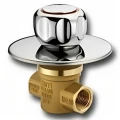 Изображение товара Кран шаровой Cimberio CIM126 1/2″ Ду15 Ру100 для скрытого монтажа, полнопроходной, внутренняя резьба, диаметр ручки 100мм, латунный хромированный