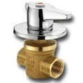 Изображение товара Кран шаровой Cimberio CIM128 1/2″ Ду15 Ру100 для скрытого монтажа, полнопроходной, внутренняя резьба, диаметр ручки 70мм, латунный хромированный