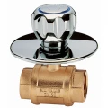 Изображение товара Кран шаровой Cimberio CIM26s 3/4″ Ду20 Ру64 для скрытого монтажа, полнопроходной, внутренняя резьба, диаметр ручки 70мм, латунный хромированный