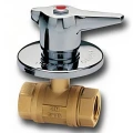 Изображение товара Кран шаровой Cimberio CIM28 3/4″ Ду20 Ру64 для скрытого монтажа, полнопроходной, внутренняя резьба, диаметр ручки 70мм, латунный хромированный