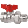 Изображение товара Кран шаровой Cimberio CIM 346/RED6 Ду24 Ру40 полнопроходной, латунь, внутренняя резьба / американка, ручка-бабочка