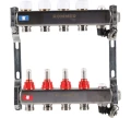 Изображение товара Коллектор стальной ROMMER RMS-1201 с расходомерами, с клапаном выпуска воздуха и сливом, 4 выхода