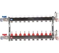 Изображение товара Коллектор стальной ROMMER RMS-1210 в сборе с расходомерами, 10 выходов