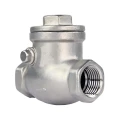 Изображение товара Клапан обратный DN.ru VCT3232-T 1 Ду25 Ру16 ZGY резьбовой, поворотный, корпус - нержавеющая сталь CF8М/AISI 316, диск - нержавеющая сталь CF8М/AISI 316, уплотнение - PTFE