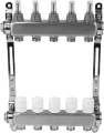 Изображение товара Коллекторная группа DN.ru GC1-31-5 1″ Ду25 Ру10 отводов — 5, в сборе с расходомерами и терморегулирующими клапанами, без переходников, корпус - нержавеющая сталь AISI 304
