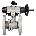 Изображение товара Кран шаровой DN BV3232P 2pc FP F ISO H WDVF Ду100 Ру16 нержавеющая сталь уплотнение PTFE пневмоприв