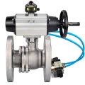 Изображение товара Кран шаровой DN.ru BV3232P(2pc)-FP-F-ISO-H 316/PTFE с пневмоприводом