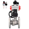 Изображение товара Кран шаровой DN200 316 STA PN16 Нержавеющая сталь, пневмопривод