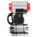 Изображение товара Кран шаровой DN.ru BV3232P(3pc)-FP-SW-ISO-H: полнопроходной, под приварку, SS316, пневмопривод
