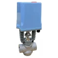 Изображение товара Клапан регулирующий трехходовой смесительный/разделительный DN.ru 27нж945нж VRg3M/S-31M-LED-T 1/2″ Ду15 Ру25 Kvs4, резьбовой, корпус - нержавеющая сталь AISI 304, уплотнение - металл, Tmax до 150°C, с электроприводом DAV-110-1500/170-22-220В-IP54