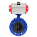 Изображение товара Затвор дисковый поворотный DN.ru WBV1313E-2W-F-H Ду50 Ру16 с пневмоприводом