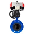 Изображение товара Затвор дисковый поворотный DN.ru WBV1331E-2W-F-H Ду50 с пневмоприводом и ручным дублером