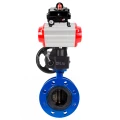 Изображение товара Затвор дисковый поворотный DN.ru WBV1313E-2W-F-H Ду125 Ру16 CF глухой с пневмоприводом