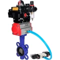 Изображение товара Затвор дисковый поворотный DN ru WBV1632E-2W-Fb-H Ду150 Ру16 с пневмоприводом и NAMUR
