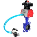Изображение товара Затвор дисковый поворотный DN ru WBV1632E-2W-Fb-H Ду200 Ру16 с пневмоприводом 4V320-08 NAMUR AC220V