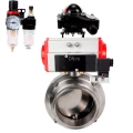 Изображение товара Затвор дисковый поворотный DN.ru WBV3131E-2W-C-H Ду15 Ру10 с пневмоприводом
