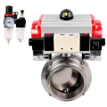 Изображение товара Затвор дисковый поворотный DN.ru WBV3131S-2W-C-H Ду20 Ру10 с пневмоприводом