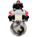 Изображение товара Затвор дисковый поворотный кламповый DN.ru WBV3131E-2W-C-H Ду25 Ру10 с пневмоприводом