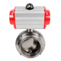 Изображение товара Затвор дисковый поворотный DN.ru WBV3131S-2W-C-H с пневмоприводом Ду20 Ру10