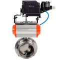 Изображение товара Затвор дисковый поворотный DN.ru WBV3131S-2W-C-H Ду15 Ру10 с пневмоприводом и обратной связью