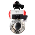 Изображение товара Затвор дисковый поворотный DN.ru WBV3131E-2W-T-H Ду50 с пневмоприводом и блоком выключателей