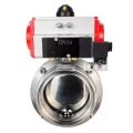 Изображение товара Затвор дисковый поворотный DN.ru WBV3131E-2W-T-H Ду15 Ру10 с пневмоприводом