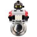 Изображение товара Затвор дисковый поворотный DN.ru WBV3131E-2W-T-H Ду80 Ру10 с пневмоприводом
