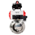 Изображение товара Затвор дисковый поворотный DN.ru WBV3131E-2W-W-H Ду65 с пневмоприводом и визуальной индикацией