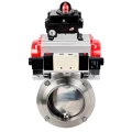 Изображение товара Затвор дисковый поворотный DN.ru WBV3131S-2W-W-H Ду20 Ру10 с пневмоприводом