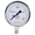 Изображение товара Манометр радиальный гидрозаполненный ЭКОМЕРА МД90-100 шкала 0-1.6 МПа, корпус 100 мм, присоединение G1/2″