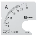 Изображение товара Шкала сменная EKF PROxima 25/5А-1.5 72x72 мм для амперметра А721