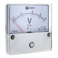 Изображение товара Вольтметр аналоговый EKF PROxima VMA-801 на панель, диапазон измерений - 0-500 В, размер - 80х80 мм, круглый вырез, прямое подключение