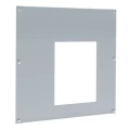 Изображение товара Пластрон EKF AVERES 500x490 мм материал - сталь для шкафа AV Trivia, с вырезом для стационарного автоматического выключателя ВА-450 3Р/4Р, цвет - cветло-серый