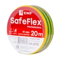 Изображение товара Изолента EKF SafeFlex 0.15х19 мм желто-зеленая 20 м ПВХ