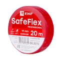 Изображение товара Изолента SafeFlex EKF 0.15х19 мм, длина 20 м, красная, негорючая ПВХ