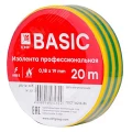 Изображение товара Изолента EKF Basik ПВХ 0,18х19 мм 20 м желто-зеленая