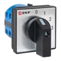 Изображение товара Переключатель кулачковый EKF ПК-1-101 10А 1P (0-1-2-3), четырехпозиционный, 1 полюс, напряжение питания 230/400 B, 10 А, степень защиты IP20