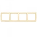 Изображение товара Рамка EKF PROxima Лондон 4 поста 80х320х20 мм, корпус - пластик, монтаж - горизонтальный, цвет - бежевый