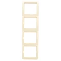 Изображение товара Рамка EKF PROxima Лондон 4 поста 80х320х20 мм, корпус - пластик, монтаж - вертикальны, цвет - бежевый EEM-V-304-20