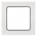 Изображение товара Рамка EKF PROxima Стокгольм 1 пост 82х82х8 мм, корпус - поликарбонат, монтаж - универсальный, цвет - белый линия черная