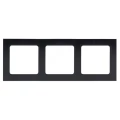 Изображение товара Рамка EKF PROxima Стокгольм 3 поста 82х224х8 мм, корпус - поликарбонат, монтаж - универсальный, цвет - металлический черный