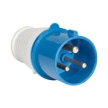Изображение товара Вилка переносная EKF 16А 220В 3 полюса 2Р+PЕ, степень защиты IP44, корпус - пластик, цвет синий ps-013-16-220