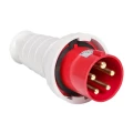 Изображение товара Вилка переносная EKF 63А 380В 5 полюсов 3Р+N+Е, степень защиты IP67, корпус - пластик, цвет красный