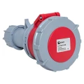 Изображение товара Розетка переносная EKF 16А 380В 4 полюса 3Р+РЕ, степень защиты IP67, корпус - полиамид, цвет красно-серый