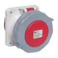 Изображение товара Розетка стационарная EKF 63А 380В внутренняя, 4 полюса 3Р+РЕ, степень защиты IP67, корпус - полиамид, цвет белый-красный-серый ps-3342-63-380