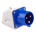 Изображение товара Вилка стационарная EKF 32А 220В 3 полюса 2Р+PЕ, степень защиты IP44, корпус - пластик, цвет синий